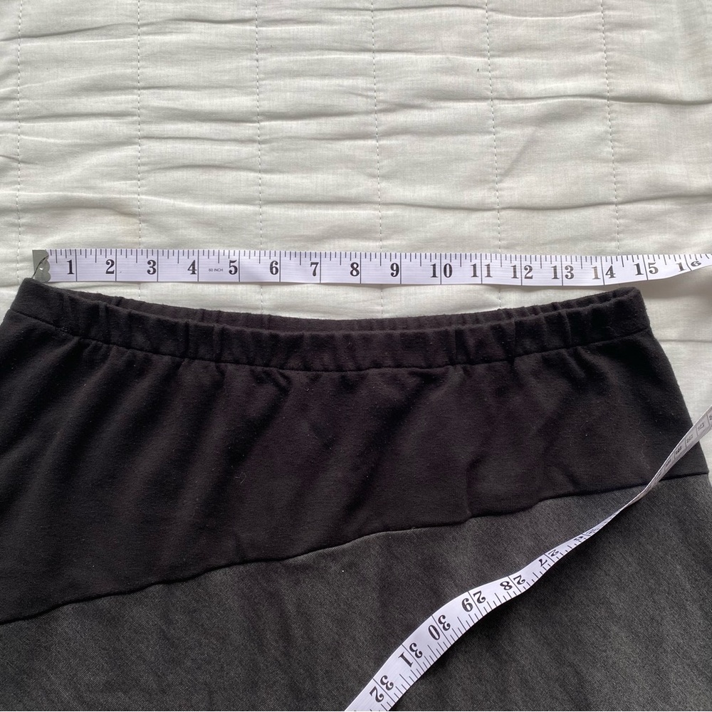 Women's Two-Tone Gray Panel A-Line Skirt - Picture 5 of 5